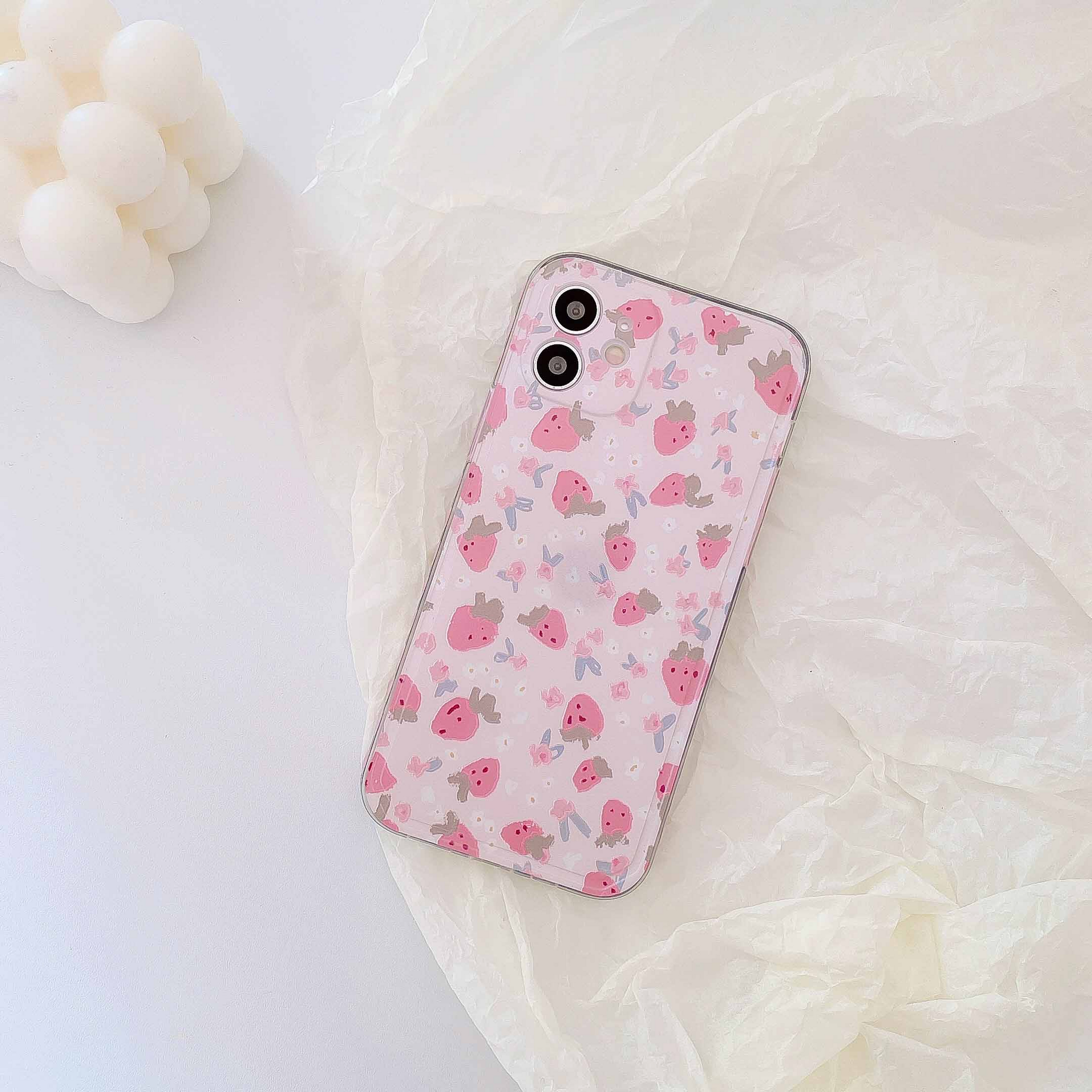 Pastel Strawberry iPhone Case