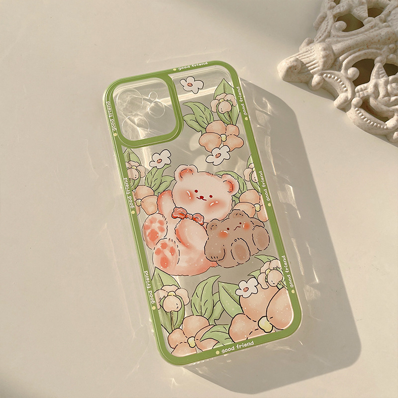 Retro Garden Bear iPhone Case
