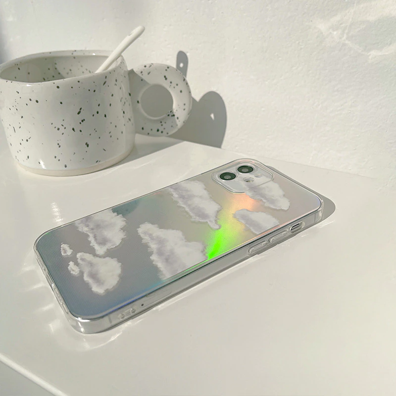 Holographic Clouds iPhone Case