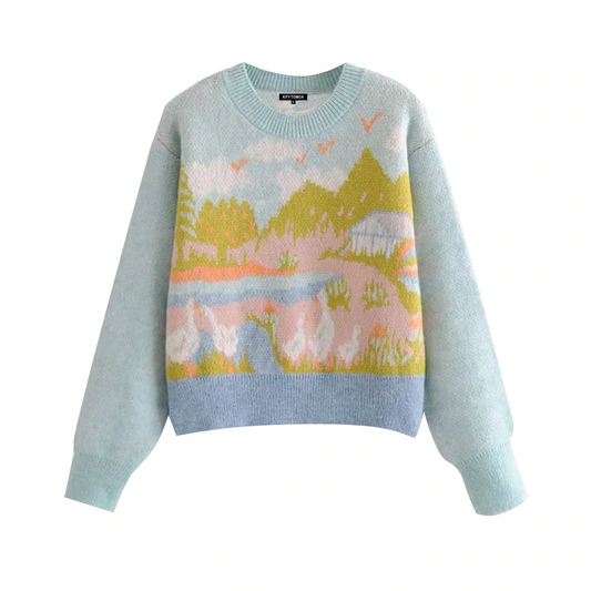 Pastel Paradise Farm Jumper