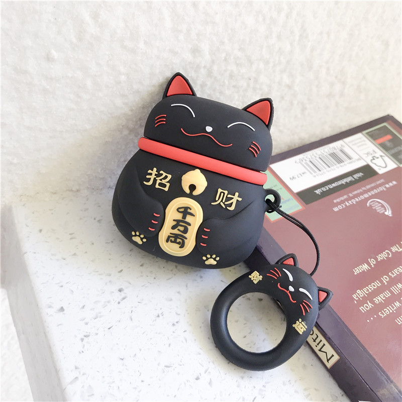Lucky Cat Airpod Case Cover (3 Colours)