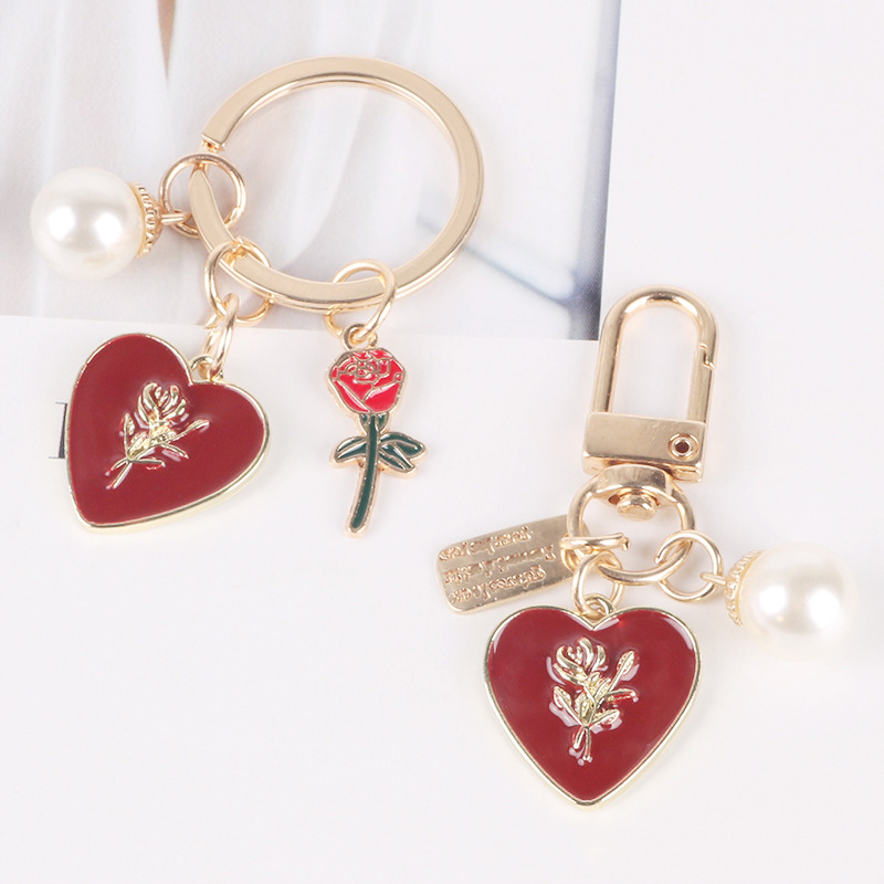Rose Heart Keychain (5 Designs)