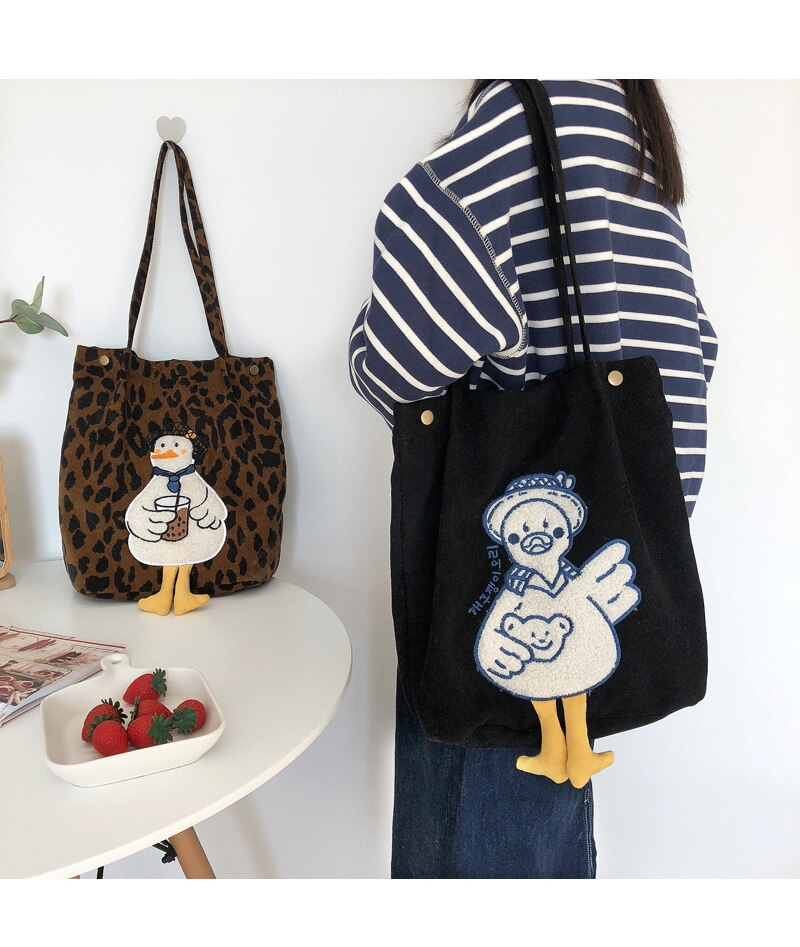 Leggy Duck Tote Bag (4 Designs)