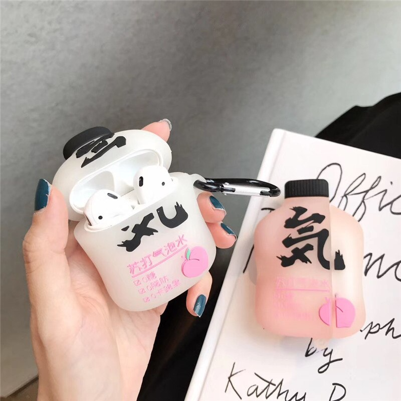 Japanese Peach Drink Airpod Case Cover (2 Colours)