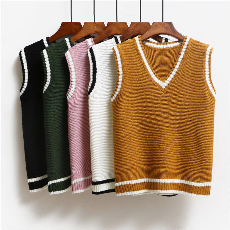 Contrast Stripe Sweater Vest (5 colours)