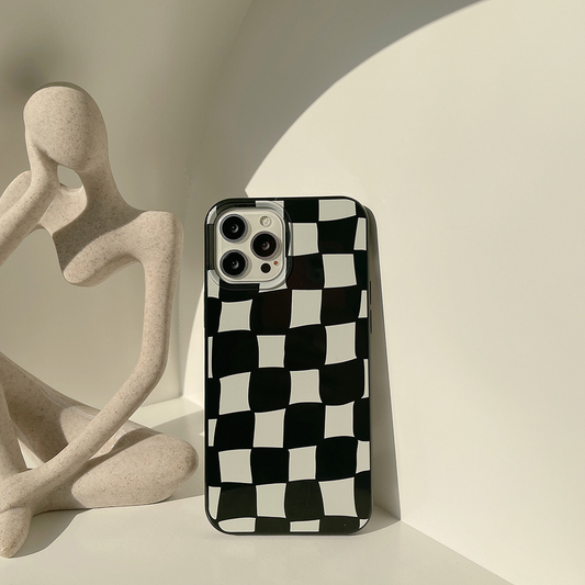 Skewed Checkerboard iPhone Case
