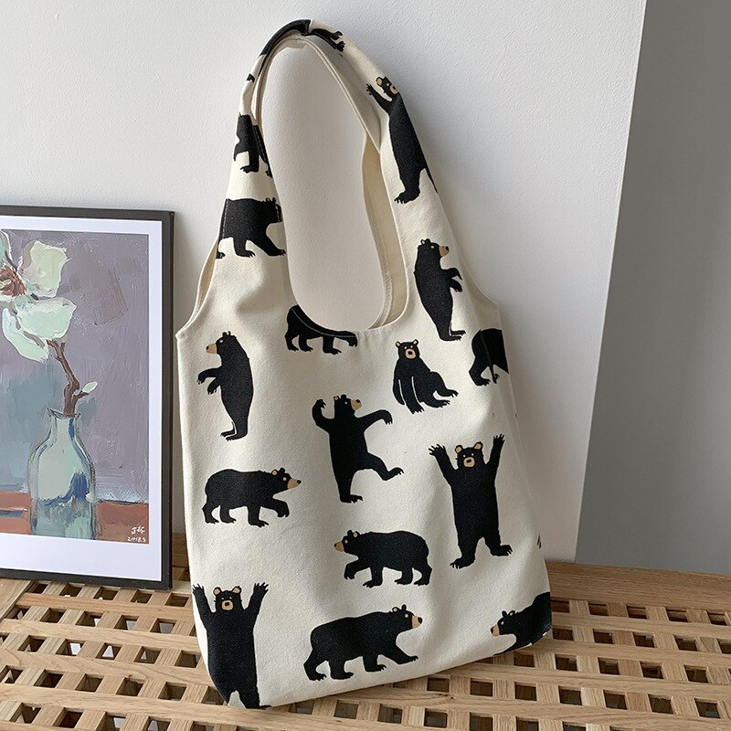 Bear Pattern Tote Bag