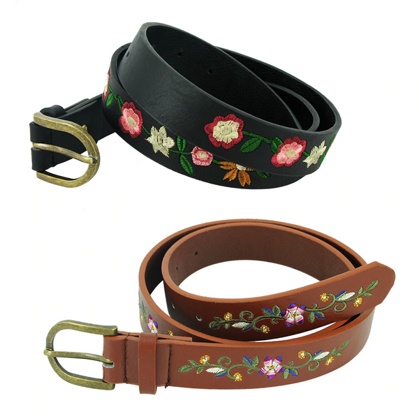 Dinah Floral Embroidery Belt (2 Designs)