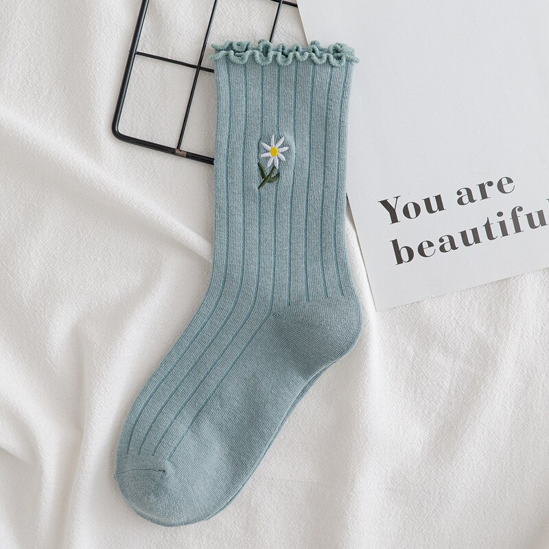 Daisy Ruffle Socks (8 Colours)