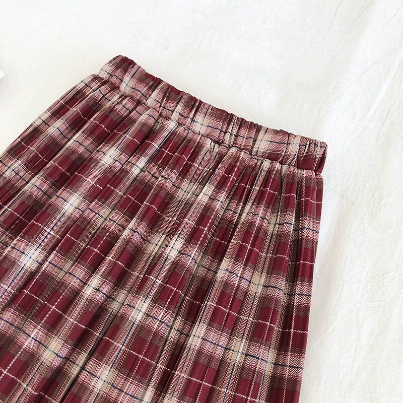 Quinn Check Pleat Skirt (2 Colours)