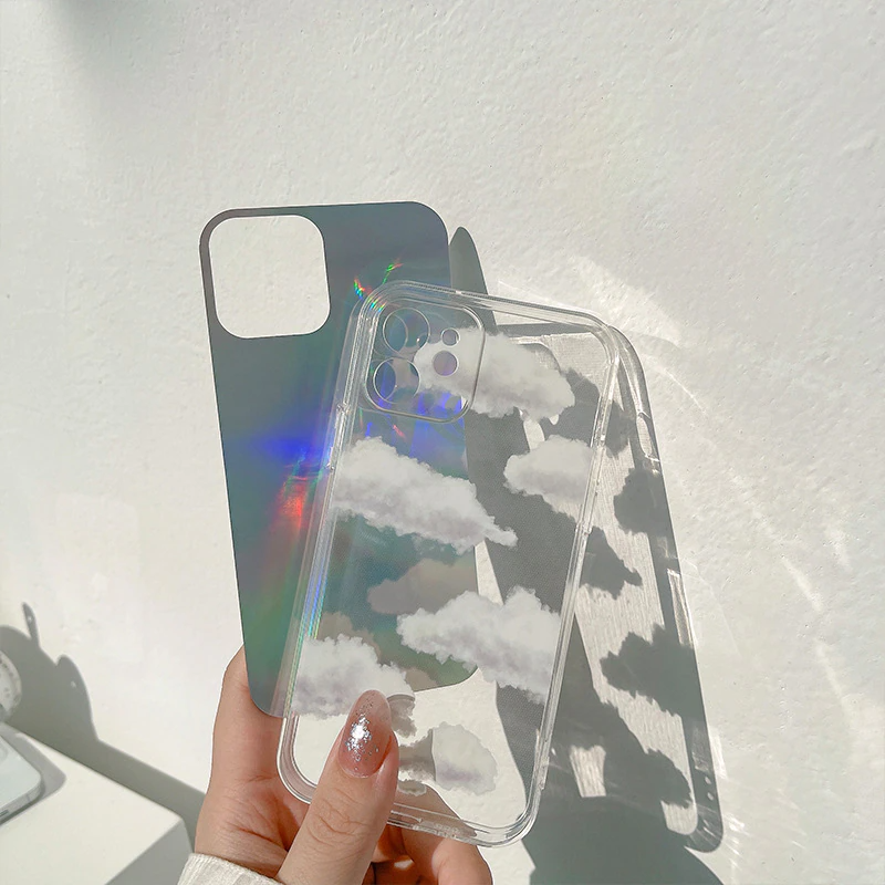 Holographic Clouds iPhone Case