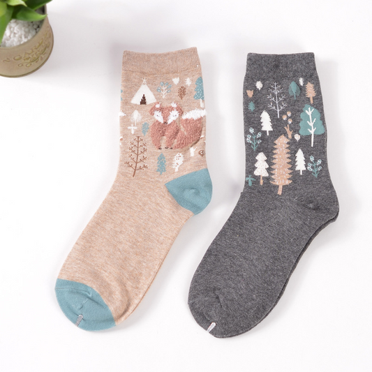 Camping Fox Crew Sock Set (set of 2 pairs)