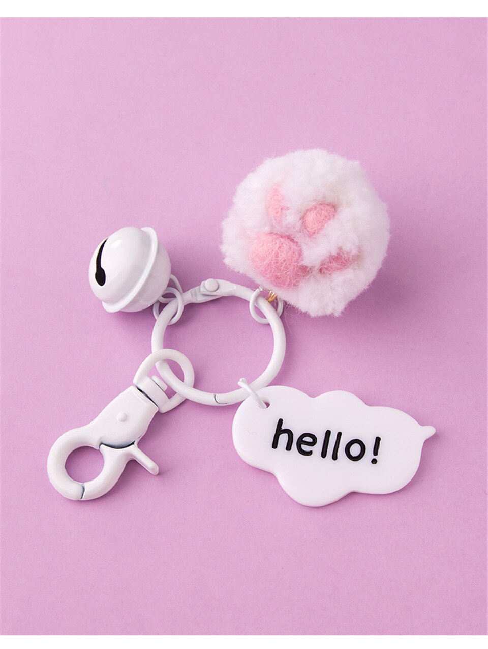 Soft Cat Paw Keychain (4 Colours)