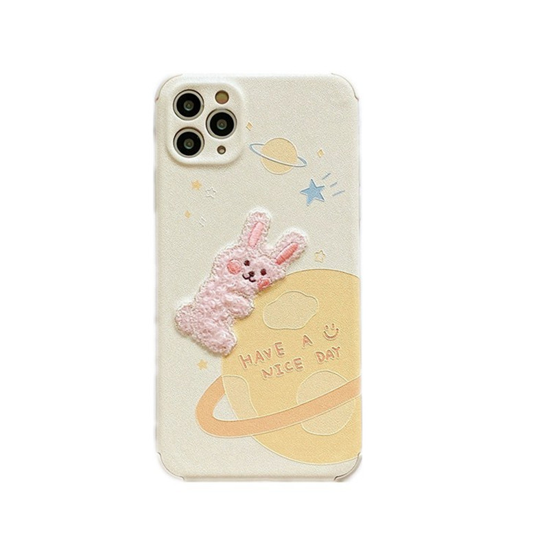 Space Animals Embroidered iPhone Case (2 Designs)