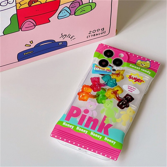Gummi Bear Candy Snack Packet iPhone Case