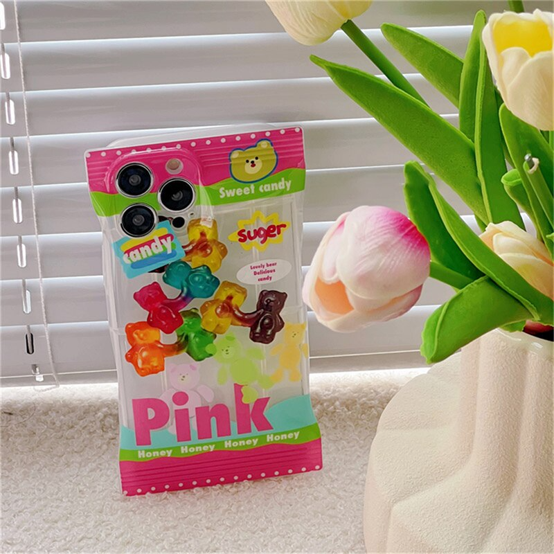 Gummi Bear Candy Snack Packet iPhone Case