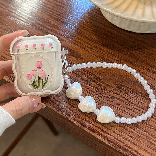 Beaded Strap Tulip AirPods Charger Case Cover