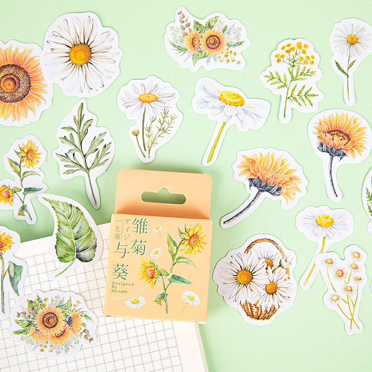 Daisies and Sunflowers Sticker Pack (46pcs)