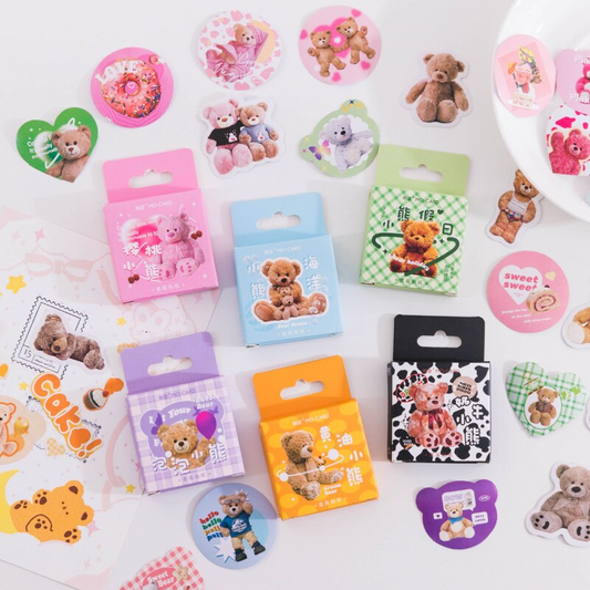 Y2K Teddy Bear Sticker Sets (45 Stickers)