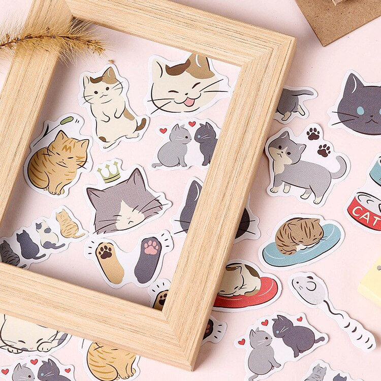 Kitty Cat Sticker Set (45 Stickers)