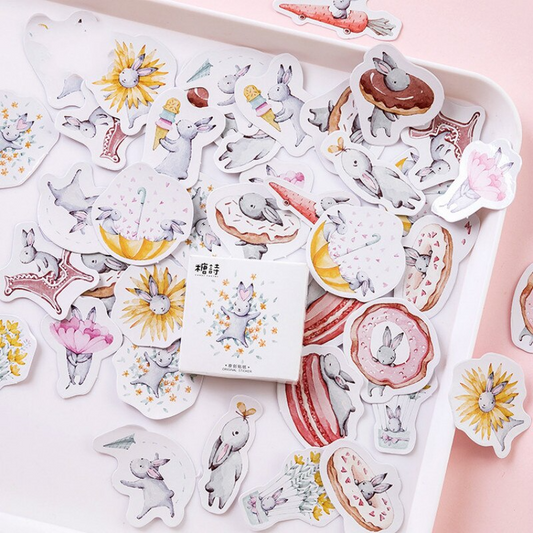 Bunny Sticker Set (45 Stickers)