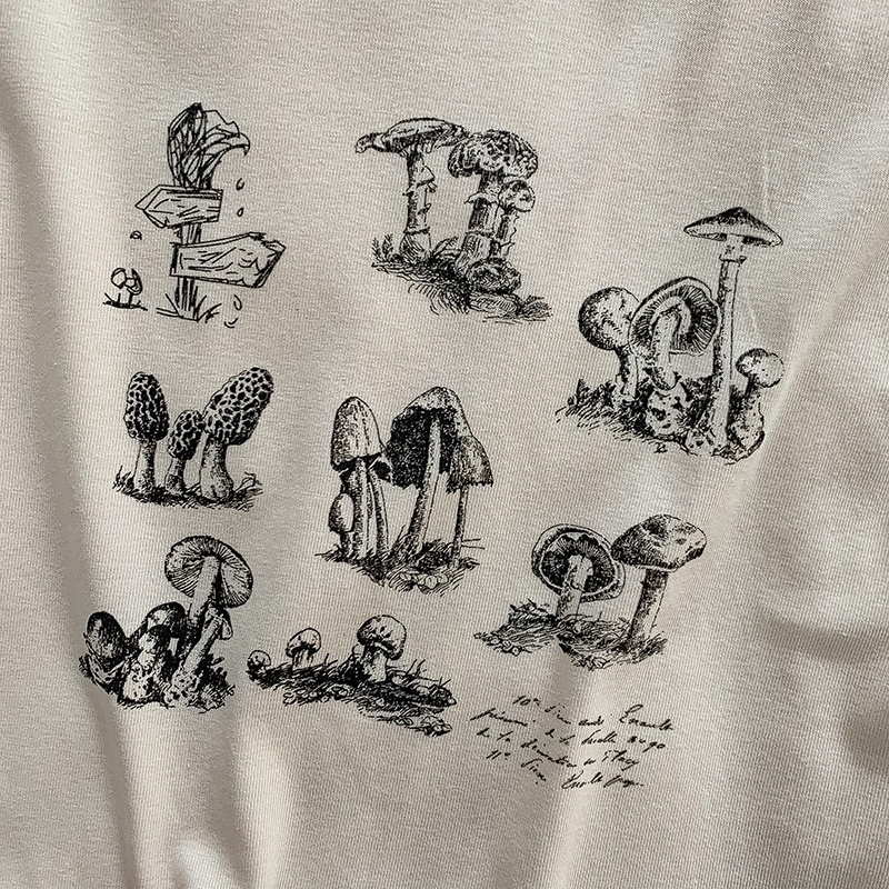Mushroom Reference Ringer T-shirt (2 Colours)