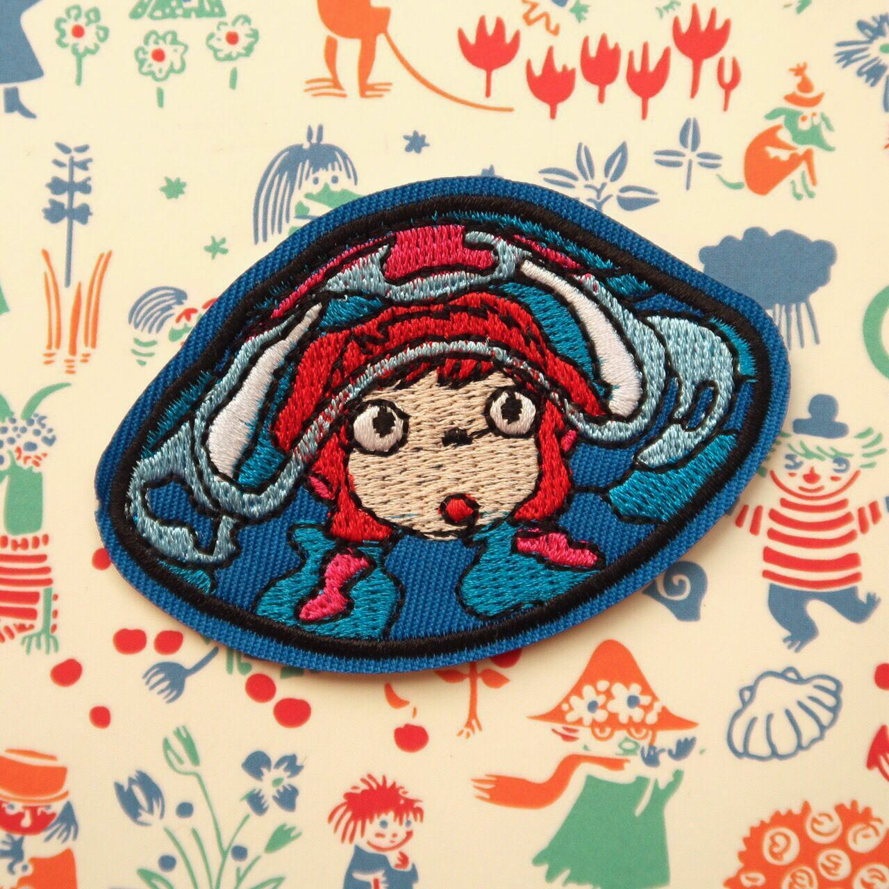 Underwater Ponyo embroidered iron-on patch badge applique