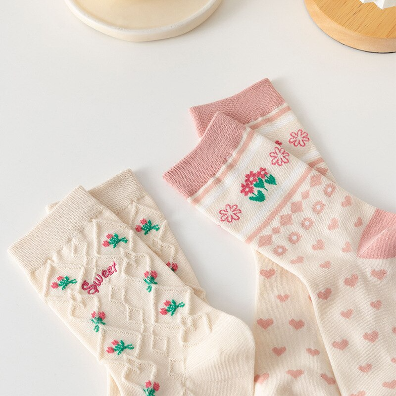 Pink Pattern Party Ankle Socks (5 Designs)
