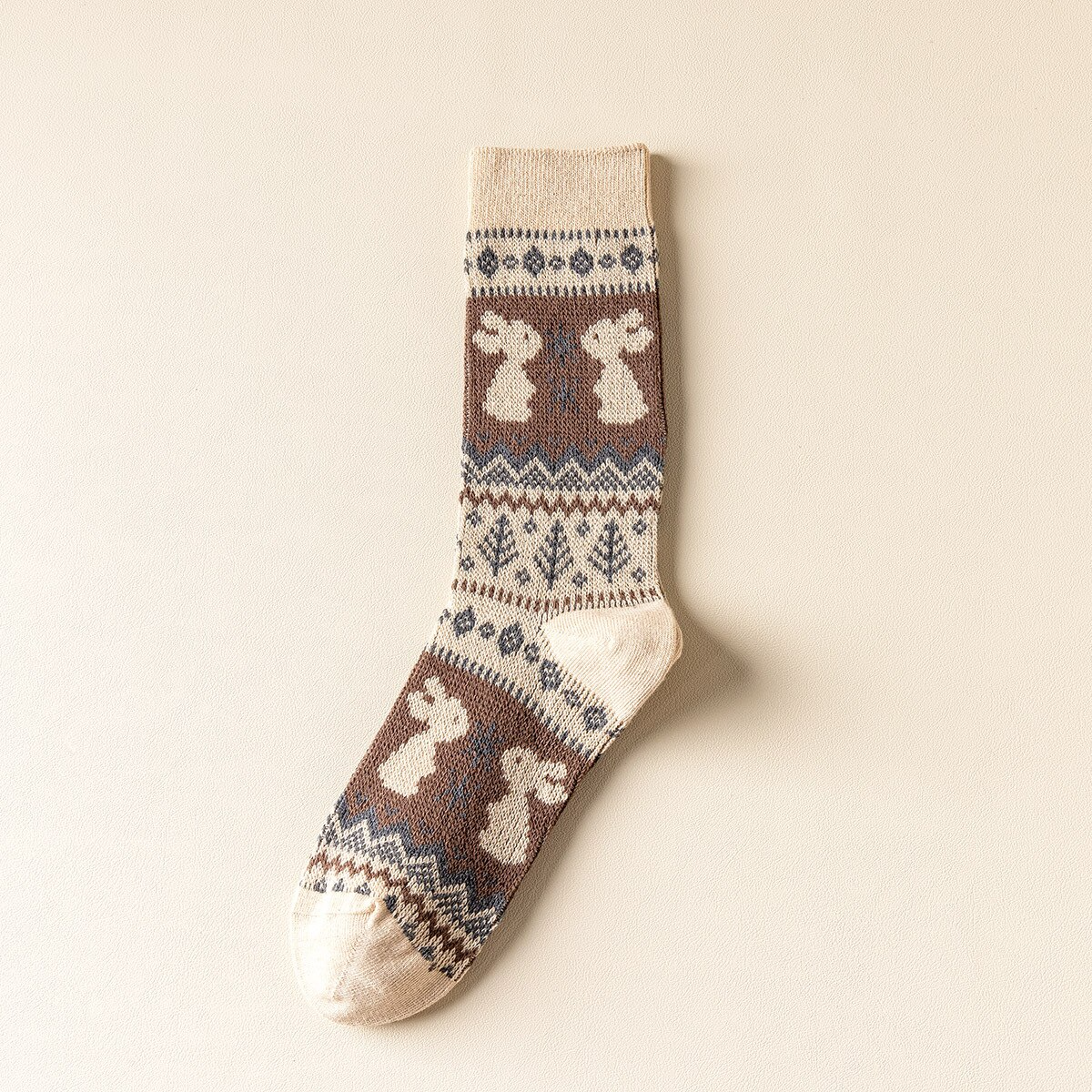 Fair Isle Bunny Socks (4 Colours)