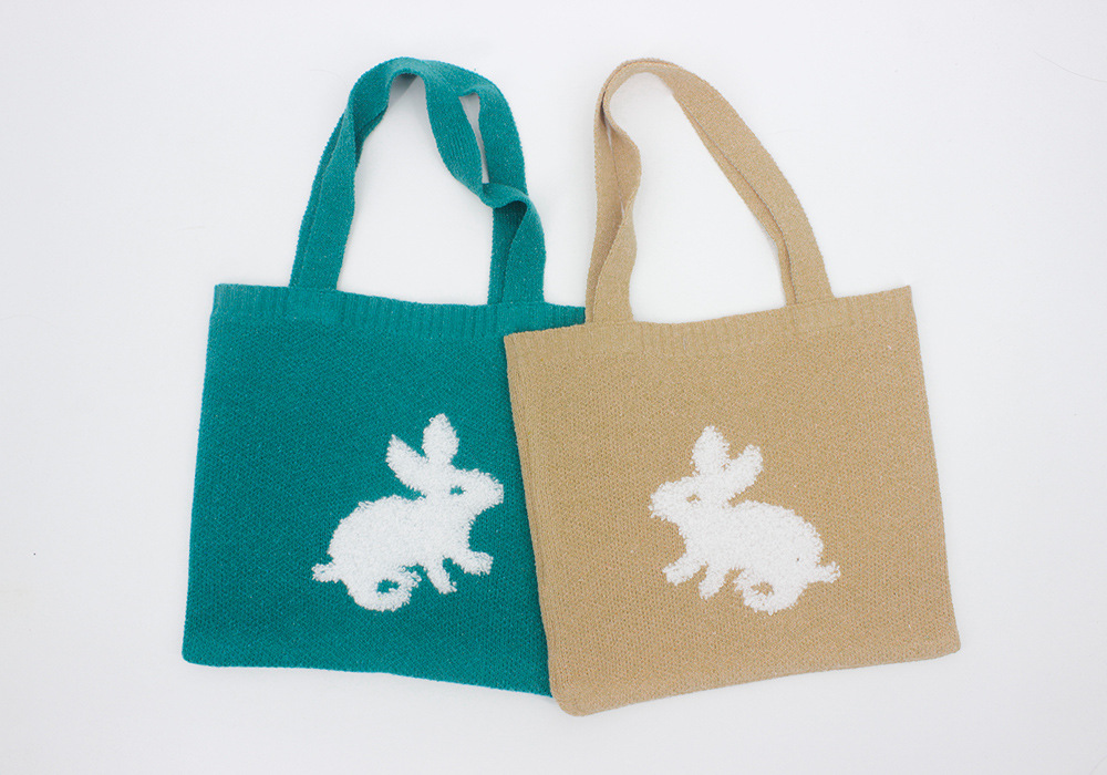 Knitted Bunny Tote Bag (3 Colours)