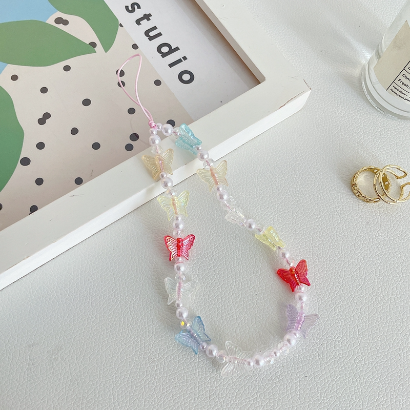 Butterfly Beads Phone Strap (8 Colours)