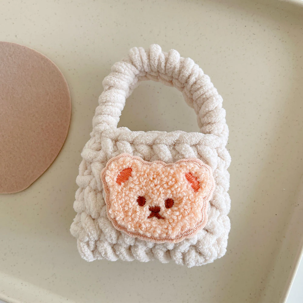 Knitted Teddy Bear Tote AirPod Case Cover