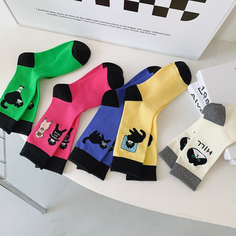 Black Cat Ankle Socks (5 Designs)