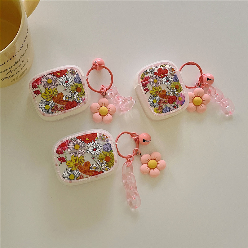 Pink Flower Airpod Case Cover
