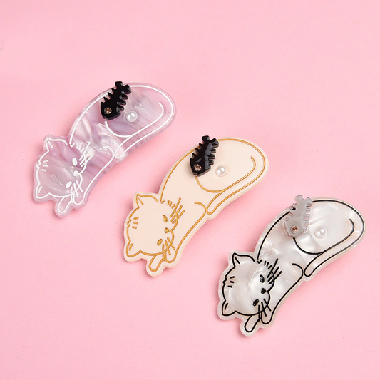Pearly Cat Hair Clip (3 Colours)