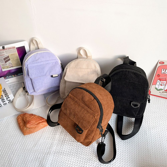 Corduroy Mini Backpack (4 Colours)