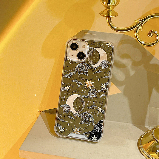 Mirrored Moonscape Pattern iPhone Case