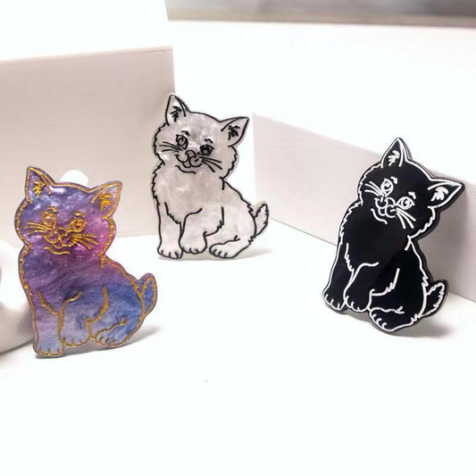 Retro Kitten Hair Clip (3 Colours)
