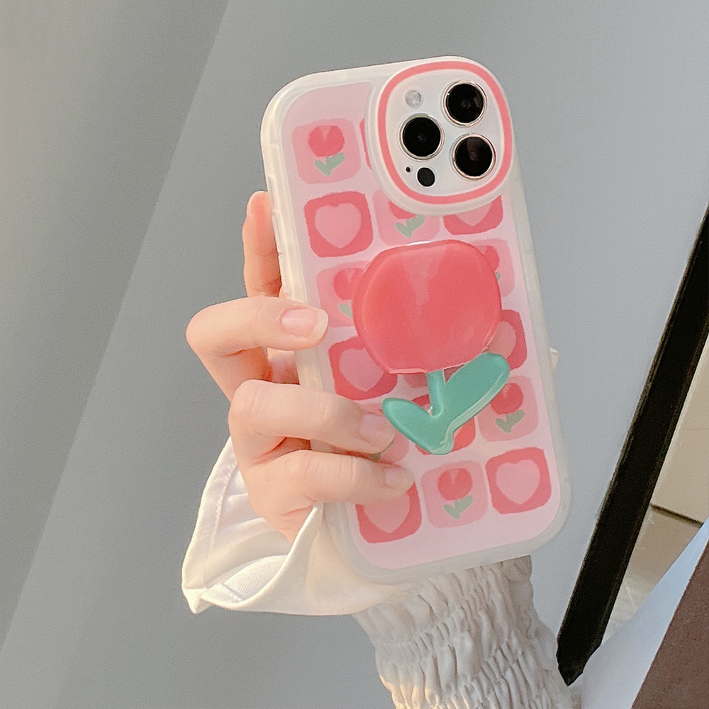 Pink Flower iPhone Case with Griptok