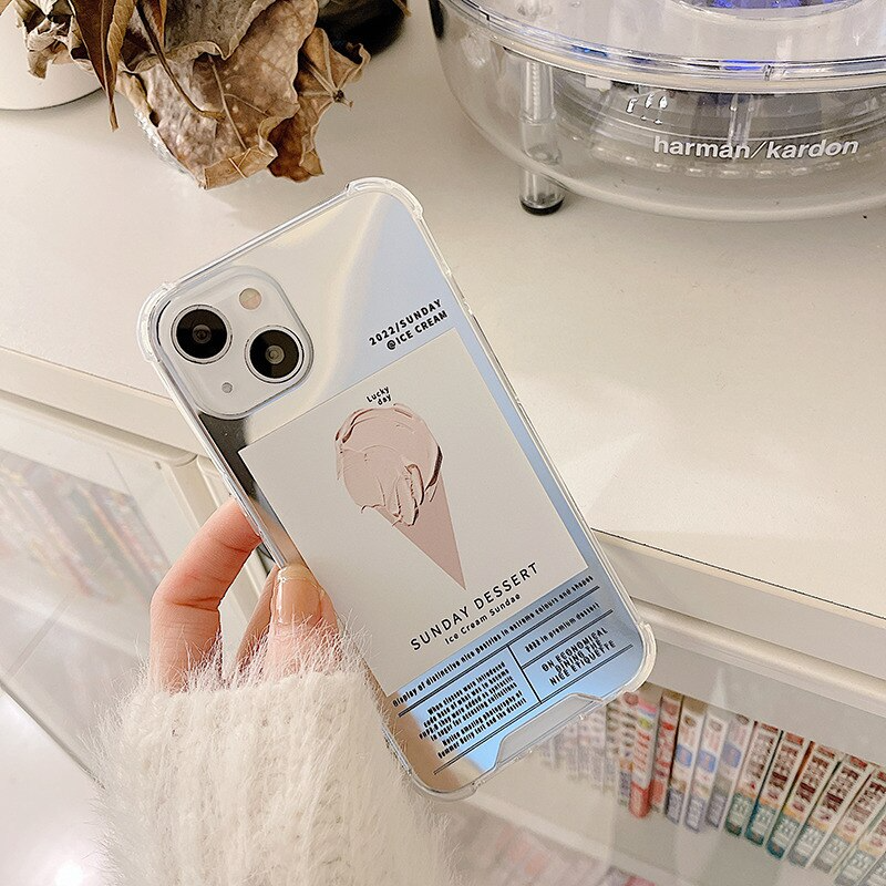 Mirrored Painted Ice Cream iPhone Case