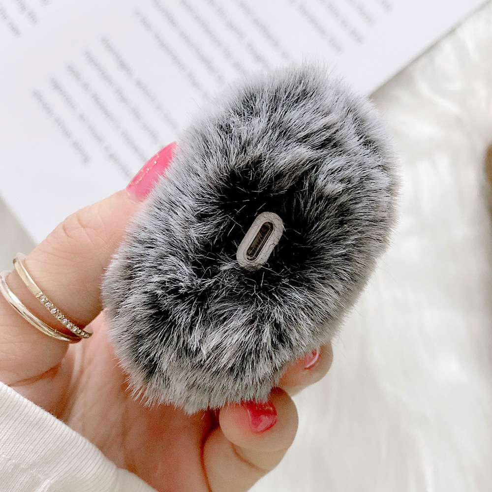 Fuzzy Bunny AirPod Case Cover (2 Colours) - Ice Cream Cake