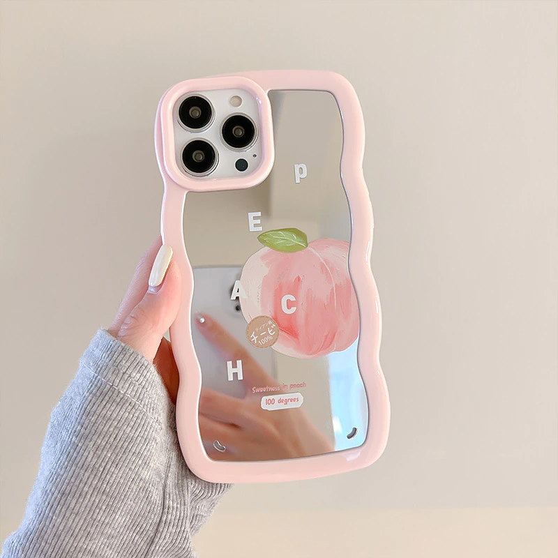 Y2k Mirrored Peach iPhone Case
