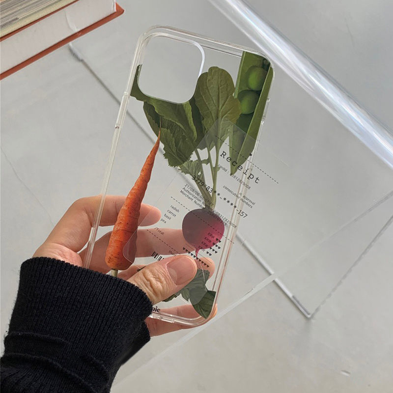 Clear Radish and Carrot iPhone Case