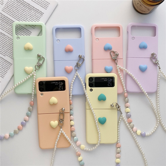 Pastel Heart Galaxy Z Flip Phone Case (6 Colours)