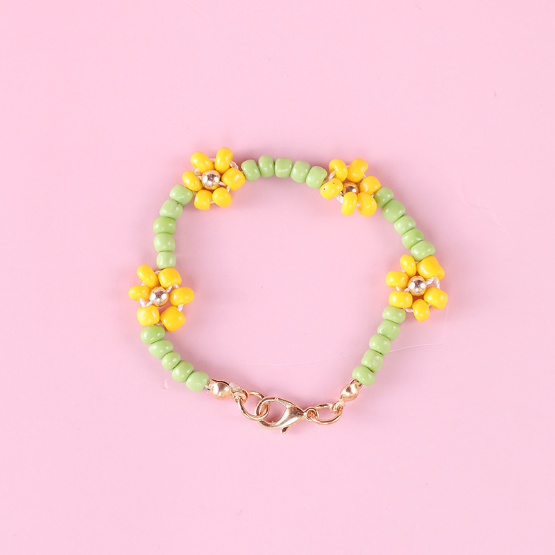 Daisy Beads Necklace and Bracelet Set