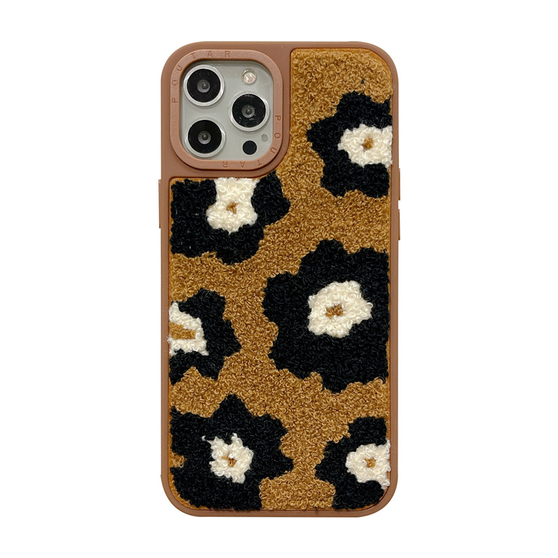 Retro Plush Flower Pattern iPhone Case (2 Colours)