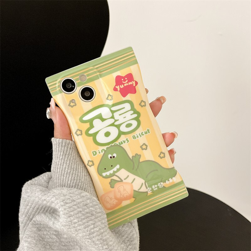 Dinosaur Biscuit Snack Packet iPhone Case