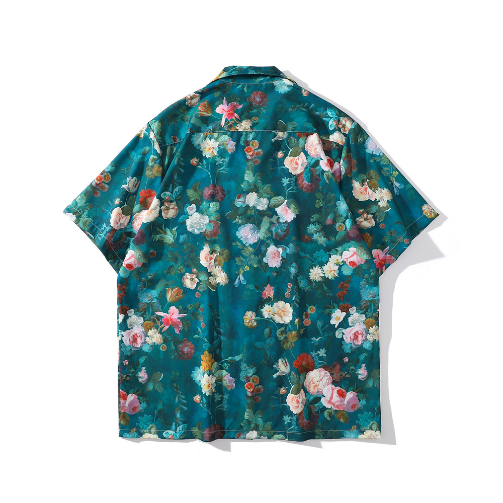 Floral Pattern Short Sleeved Blouse (2 Colours)