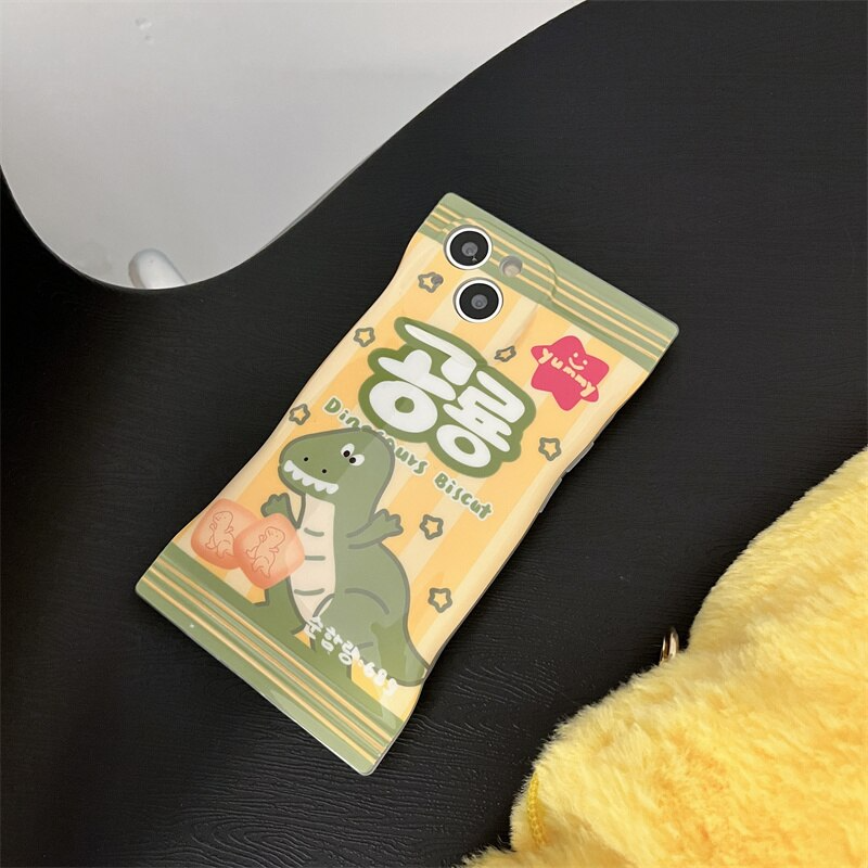 Dinosaur Biscuit Snack Packet iPhone Case