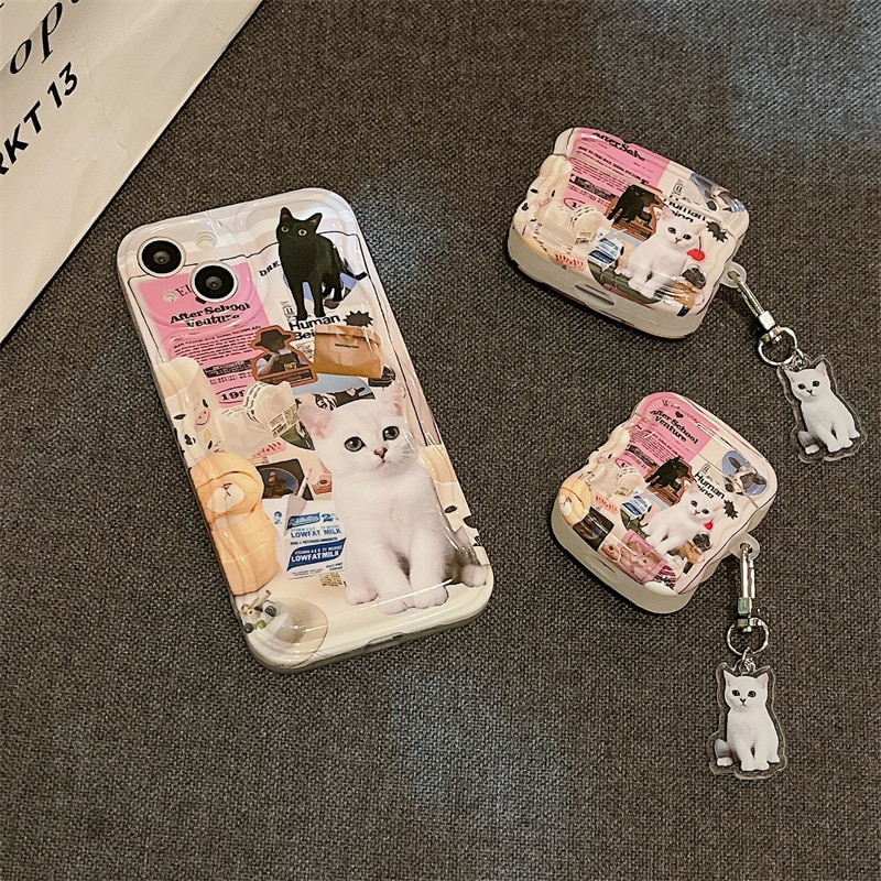 Cat Collage AirPods Charger Case Cover